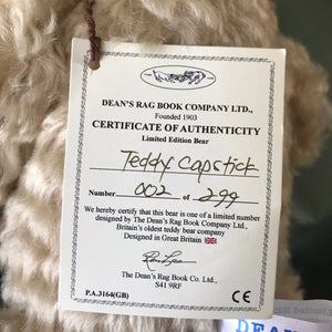 TEDDY CAPSTICK / DEAN'S MOHAIR LIMITED BEAR
